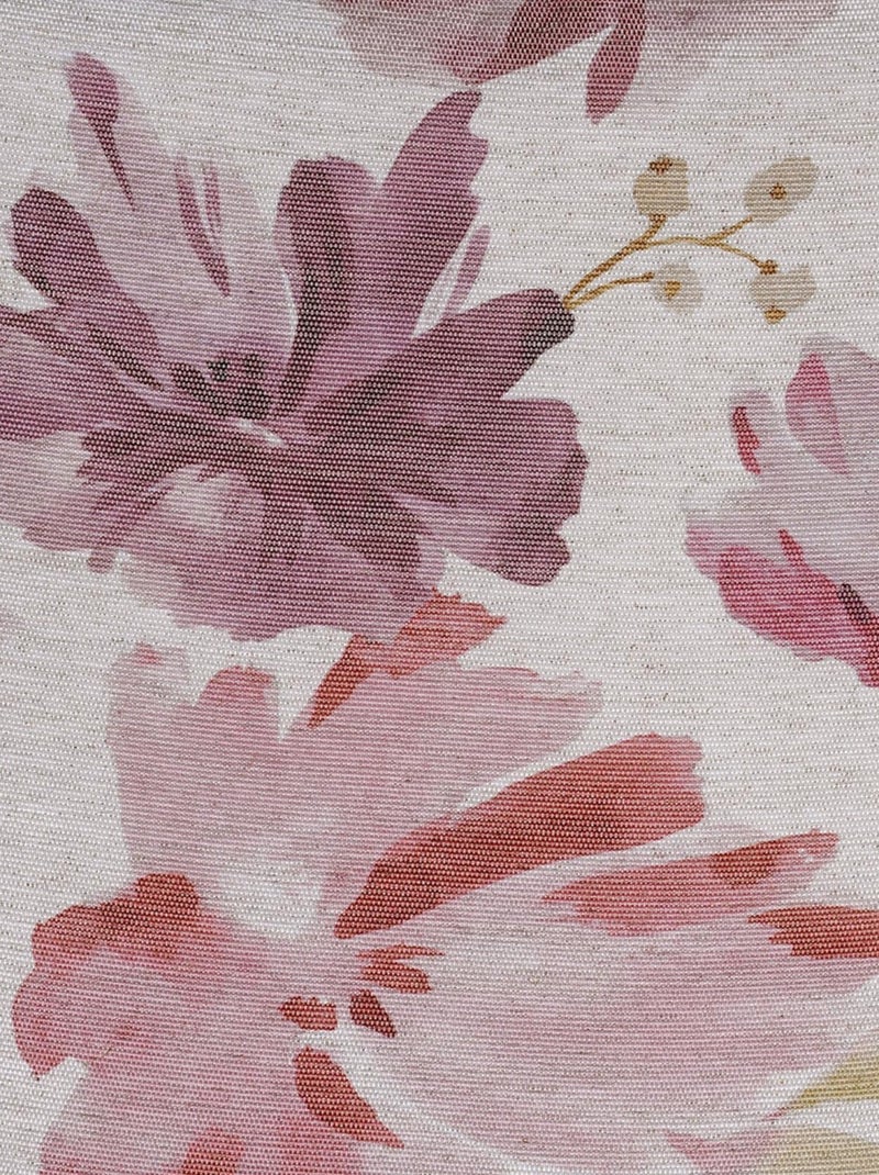 Rideau tamisant aquarelle fleurs Rose clair - Kiabi