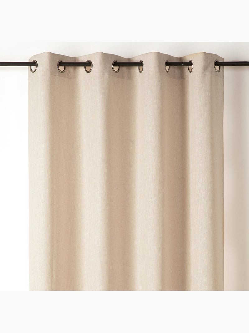 Rideau tamisant aspect flammé Ecru - Kiabi