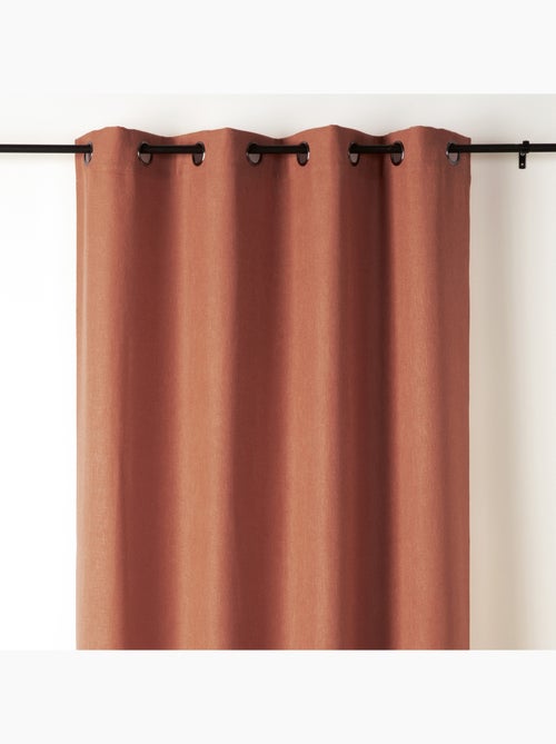 Rideau tamisant aspect flammé - Kiabi