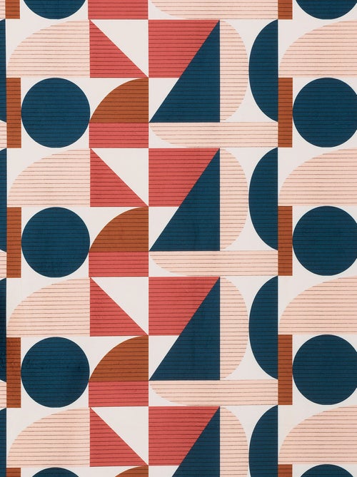 Rideau tamisant au style seventy - Kiabi