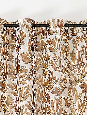 Rideau tamisant aux feuillages aquarellés