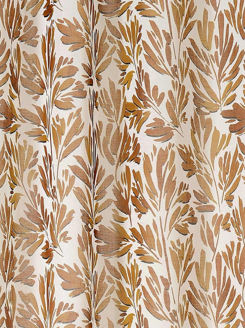 Rideau tamisant aux feuillages aquarellés Cuivre - Kiabi