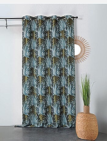 Rideau tamisant aux feuilles tropicales