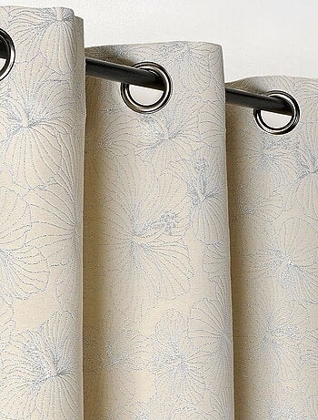 Rideau tamisant aux fleurs d'hibiscus