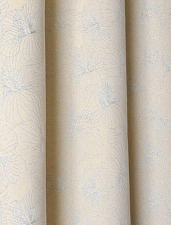 Rideau tamisant aux fleurs d'hibiscus