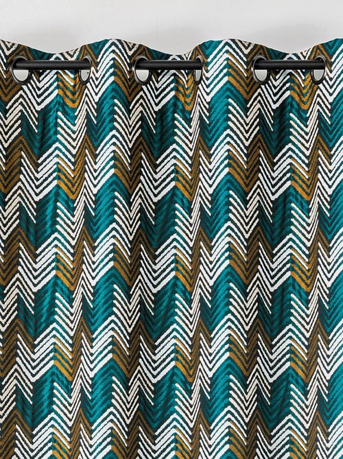 Rideau tamisant aux impressions ethniques - Kiabi