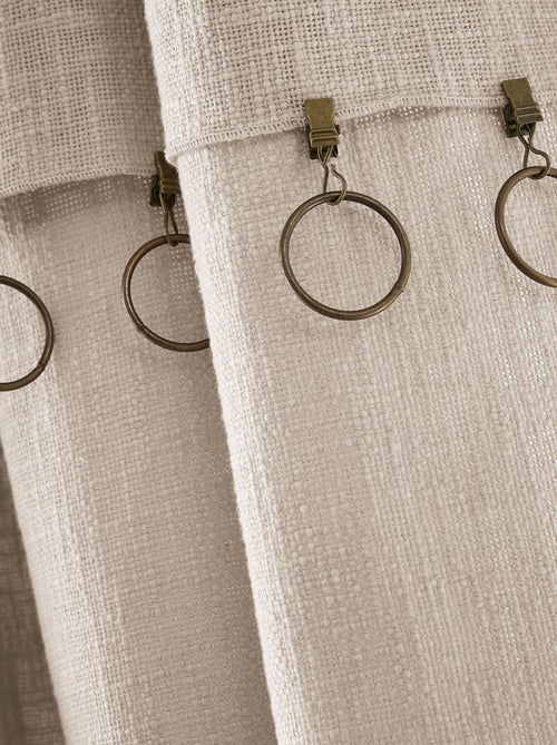 Rideau tamisant coton 140x270 Sixtine - Terre de Nuit - Kiabi Rideau tamisant coton 140x270 Sixtine - Terre de Nuit - Kiabi