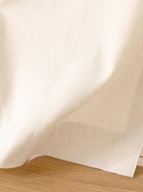 Rideau tamisant écru avec détails tuftés - Kiabi