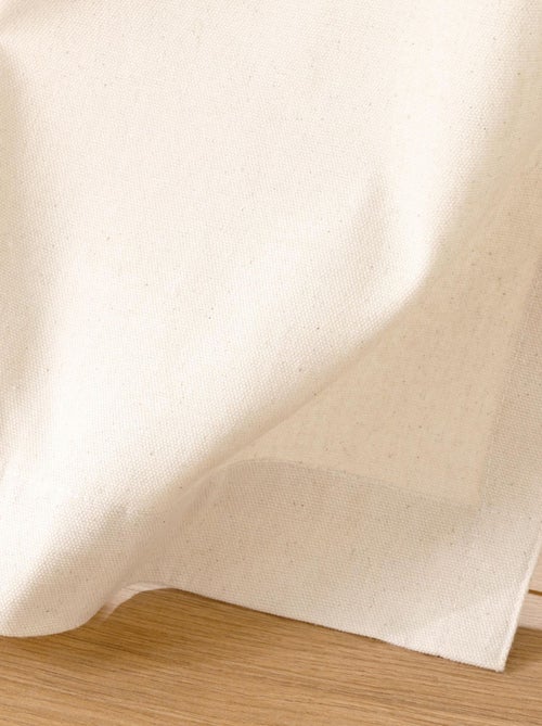 Rideau tamisant écru avec détails tuftés - Kiabi