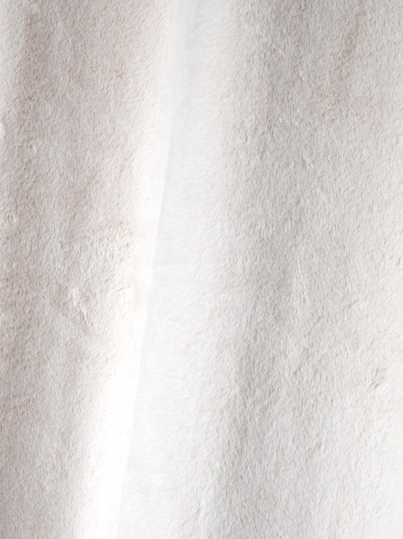 Rideau tamisant en imitation fourrure Beige - Kiabi
