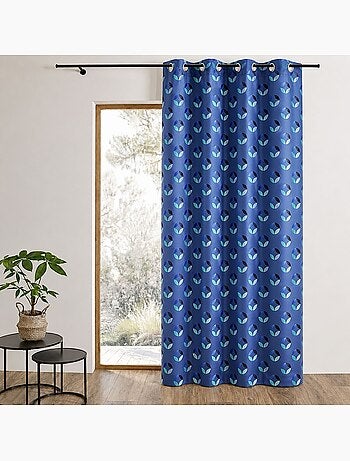 Rideau tamisant en jacquard à motifs de rosaces