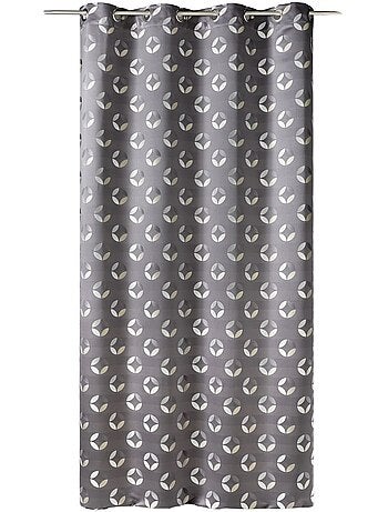 Rideau tamisant en jacquard à motifs de rosaces