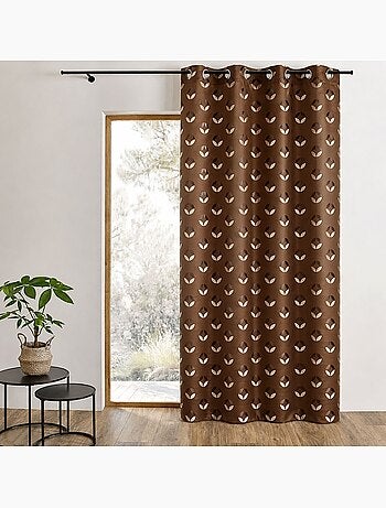 Rideau tamisant en jacquard à motifs de rosaces