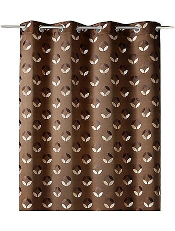 Rideau tamisant en jacquard à motifs de rosaces