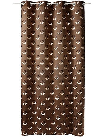 Rideau tamisant en jacquard à motifs de rosaces