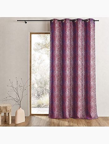 Rideau tamisant en jacquard à motifs ethniques