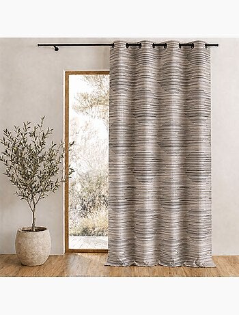 Rideau tamisant en jacquard à motifs graphiques