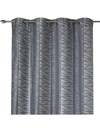 Rideau tamisant en jacquard à rayures verticales design