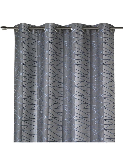 Rideau tamisant en jacquard à rayures verticales design - Kiabi Rideau tamisant en jacquard à rayures verticales design - Kiabi