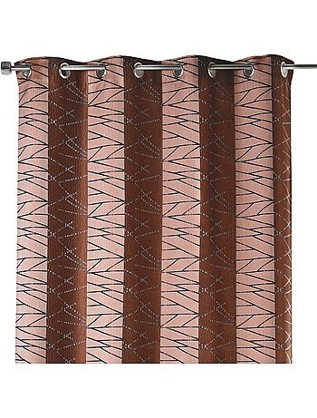 Rideau tamisant en jacquard à rayures verticales design