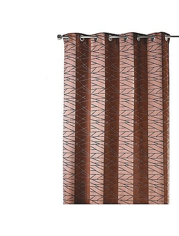 Rideau tamisant en jacquard à rayures verticales design