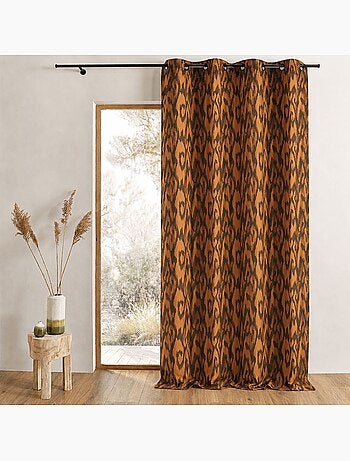 Rideau tamisant en jacquard motifs baroques