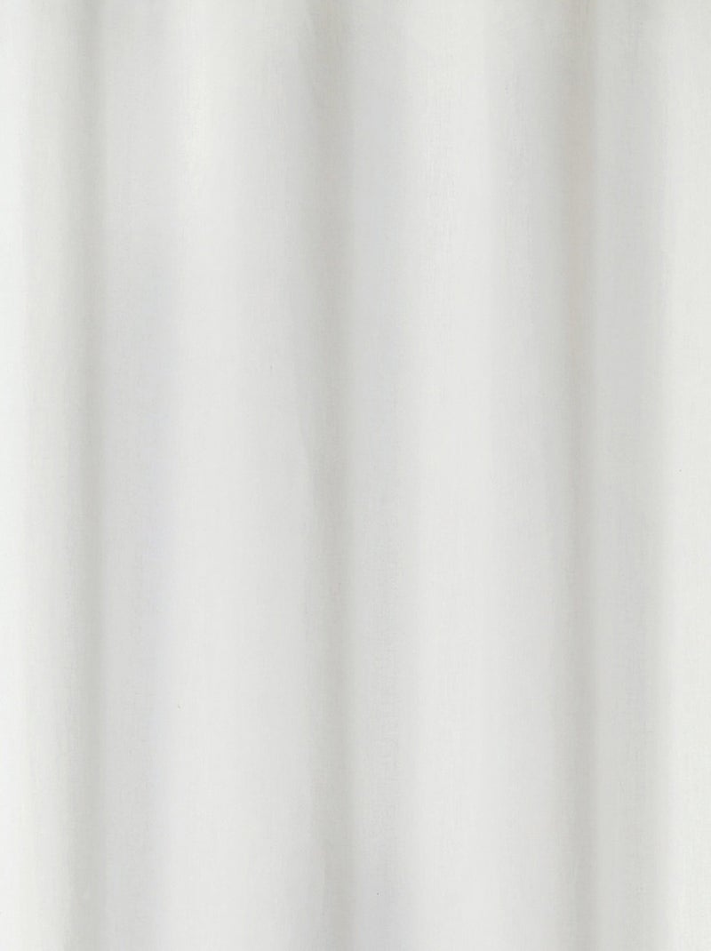 Rideau tamisant en poly-lin Blanc cassé - Kiabi