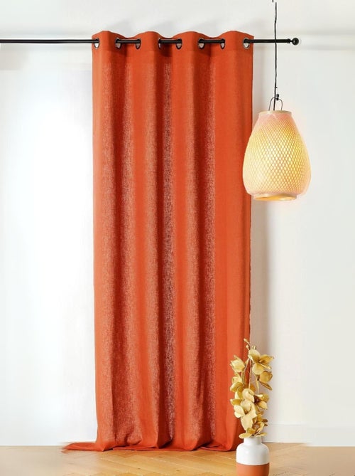 Rideau tamisant en poly-lin - Kiabi