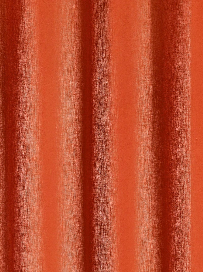 Rideau tamisant en poly-lin Terracotta - Kiabi