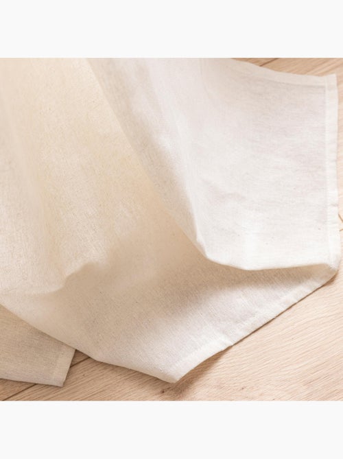 Rideau tamisant en polycoton avec bandeau jacquard chenille léopard - Kiabi Rideau tamisant en polycoton avec bandeau jacquard chenille léopard - Kiabi