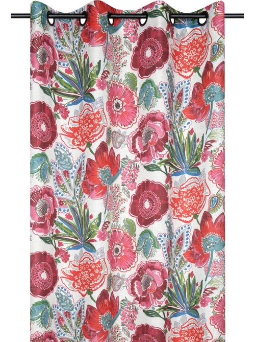 Rideau tamisant en polylin à motif floral - Kiabi Rideau tamisant en polylin à motif floral - Kiabi