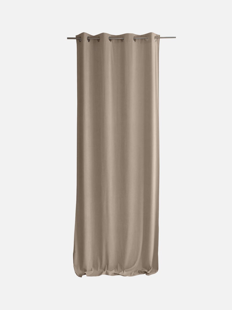 Rideau tamisant en velours Bois naturel - Kiabi