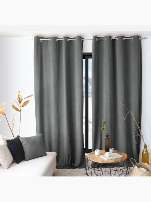 Rideau tamisant en velours - Kiabi