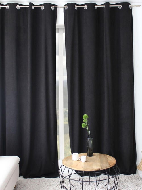 Rideau tamisant en velours - Kiabi