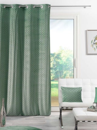 Rideau tamisant en velours print or