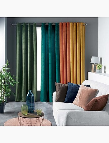 Rideau tamisant en velours ras