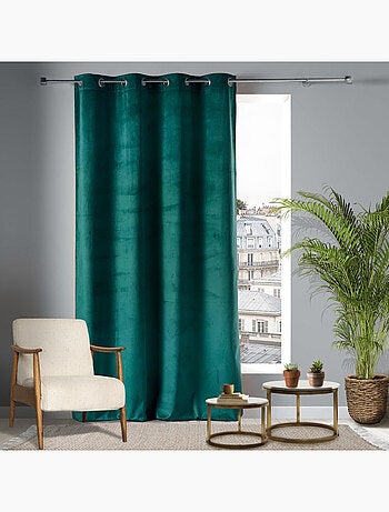 Rideau tamisant en velours ras
