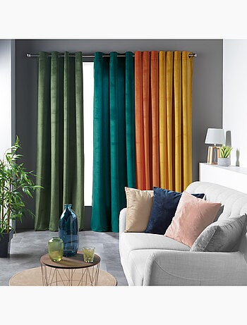 Rideau tamisant en velours ras