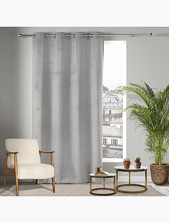 Rideau tamisant en velours ras