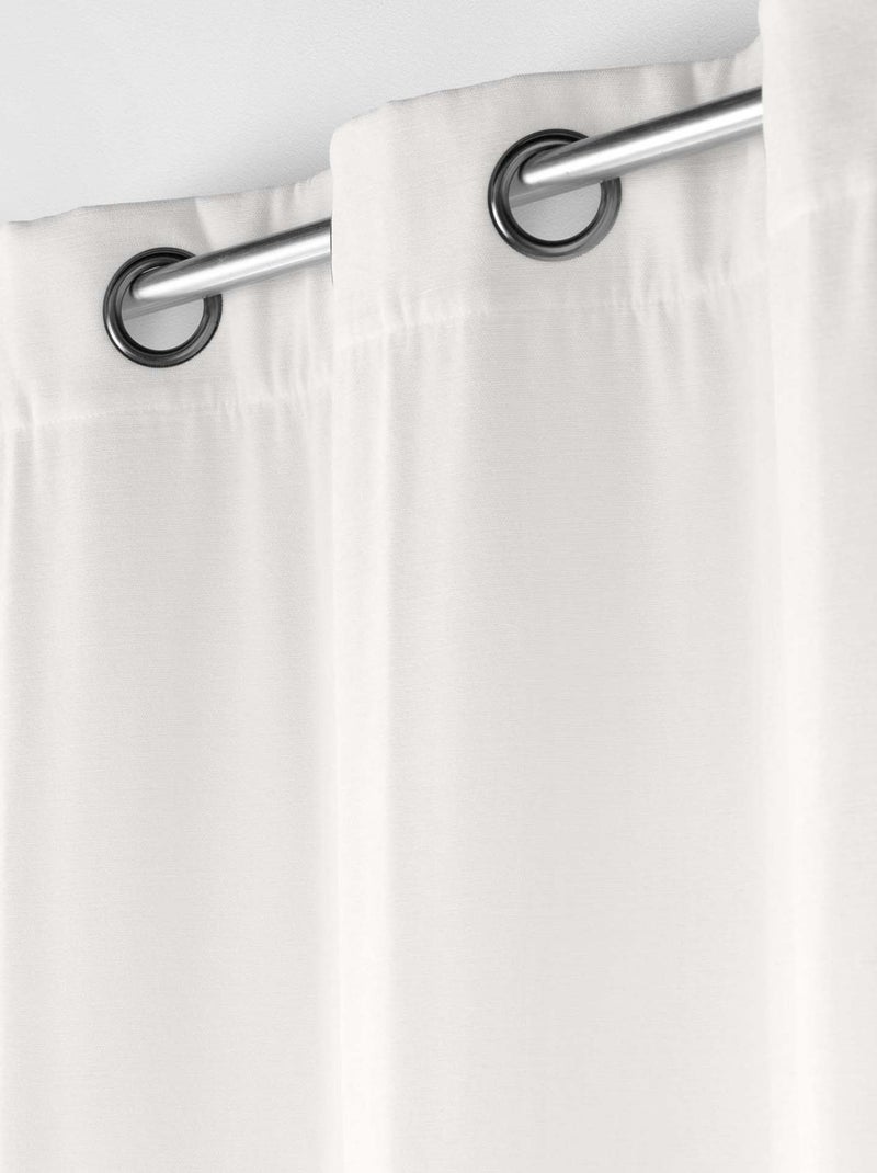 Rideau tamisant en velours uni Blanc - Kiabi