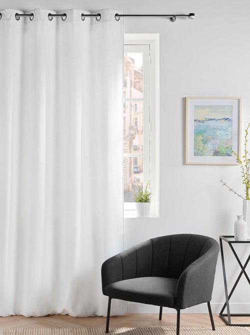 Rideau tamisant en velours uni - Kiabi