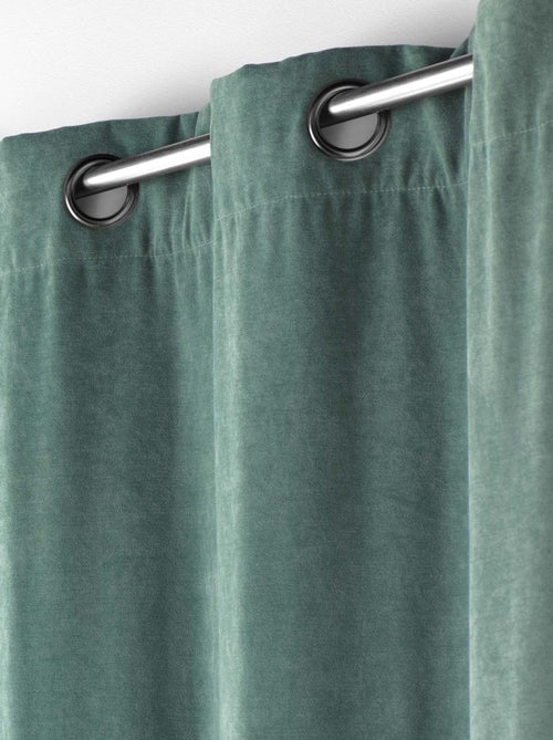 Rideau tamisant en velours uni - Kiabi