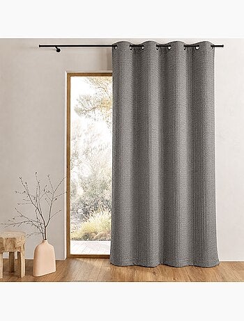 Rideau tamisant épais en jacquard uni à reliefs