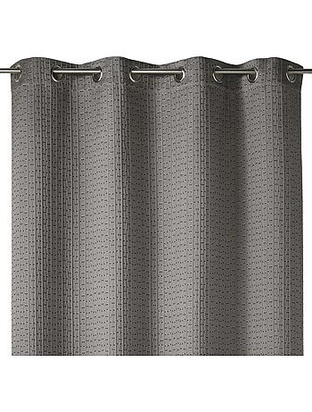 Rideau tamisant épais en jacquard uni à reliefs