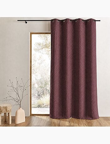Rideau tamisant épais en jacquard uni à reliefs