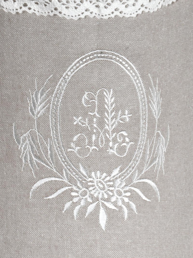 Rideau tamisant esprit campagne chic Beige - Kiabi