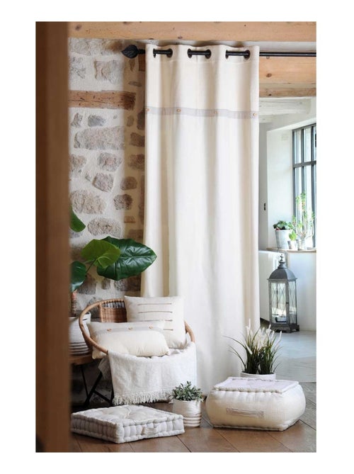 Rideau tamisant esprit naturel - Kiabi