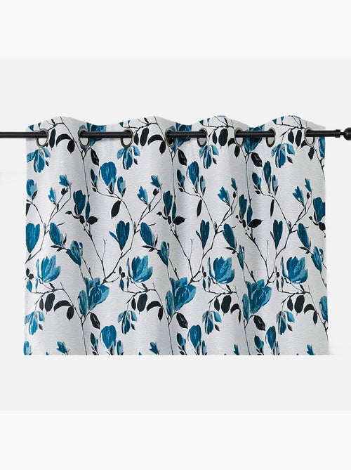 Rideau tamisant et imprimé Magnolia - Kiabi