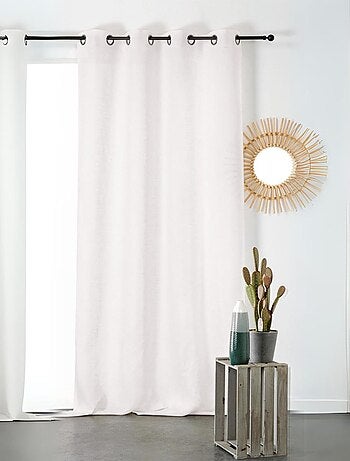 Rideau tamisant et naturel en 100% lin