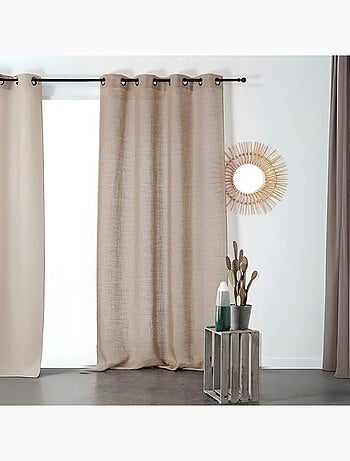 Rideau tamisant et naturel en 100% lin
